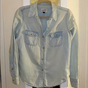 Chambray denim button-down
